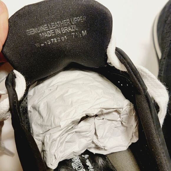 Walking Cradles Black White Suede Destin Lace Up Comfort Sneaker Size 7.5 - Picture 6 of 8